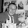 Disneyland Matterhorn model with Walt Disney