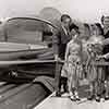 Disneyland Monorail ribbon cutting ceremony with Walt Disney and the Nixon family, June 14, 1959