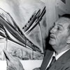 Disneyland Monorail rendering with Walt Disney