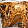 Inside the grillwork of the Statue of Liberty at Ellis Island in New York, September 2006