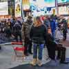 Film crew for movie 'New Year's Eve,' Times Square in New York City April 2011