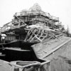 Disneyland Frontierland Cascade Peak construction, April 1960