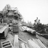 Disneyland Frontierland Cascade Peak construction, April 1960