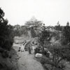 Disneyland Frontierland Cascade Peak construction, April 1960