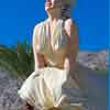 Palm Springs Forever Marilyn Monroe statue, February 2022