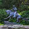 Remington Cowboy statue, Philadelphia Boathouse Row, July 2009