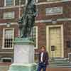 George Washington statue, Independence Hall, Philadelphia, Pennsylvania, December 1983