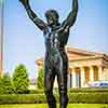 Rocky Balboa statue, Philadelphia Art Museum, July 2009