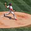 J.A. Happ pitching, Philadelphia Phillies Citizens Bank stadium, July 2009