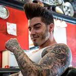 Daveland Robbie Bravo Bazzani at The El Rey Tattoo and Barber Shop photo