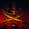 Jolly Roger in Disneyland Pirates of the Caribbean attraction photo, January 2015