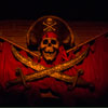 Jolly Roger in Disneyland Pirates of the Caribbean attraction photo, January 2013