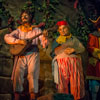 Disneyland Pirates of the Caribbean minstrels and burning city June 2013