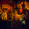 Disneyland Pirates of the Caribbean minstrels and burning city photo, June 2013