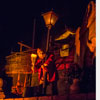 Disneyland Pirates of the Caribbean minstrels and burning city photo, June 2013