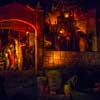 Disneyland Pirates of the Caribbean minstrels and burning city photo, October 2014