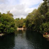 Returning to dock on the Rivers of America October 2010