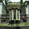 San Diego Horton Plaza and Grant Hotel fountain, May 2004