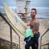 Surfing at Tourmaline Surf Park in La Jolla, June 2017