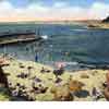 Bathing Beach in La Jolla vintage postcard