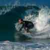 Surfing at Mission Beach in San Diego, November 2014