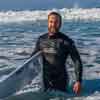 Surfing at Mission Beach in San Diego, November 2014