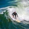 Surfing at Pacific Beach in San Diego, April 2014