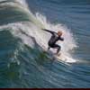 Surfing at Pacific Beach in San Diego, April 2014