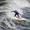 Surfing at Pacific Beach in San Diego, April 2014