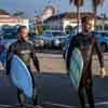 Surfing at Mission Beach in San Diego, November 2014