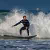 Surfing at Mission Beach in San Diego, November 2014