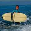 Surfing at Mission Beach in San Diego, November 2014