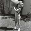 Shirley Temple with beach ball, September 1934