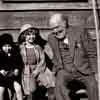 Shirley Temple on the set of “Captain January,” with Guy Kibbee and his daughter, 1936