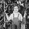 Shirley Temple publicity shot taken during filming of Curly Top, 1935