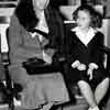 Eleanor Roosevelt and Shirley Temple on the set of Little Miss Broadway, June 1938