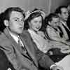 At the premiere of Paisan with John Agar, Shirley Temple, Judy Garland, and Vincente Minnelli, March 1948