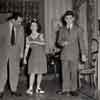 Shirley Temple on the set of Miss Annie Rooney with choreographer Nick Castle and Dickie Moore