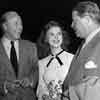 Shirley Temple on the set of Honeymoon celebrating her 18th birthday, April 23, 1946 with Director William Keighley and Jack Oakie