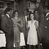 Robert Walker, Jennifer Jones, David O Selznick, Shirley Temple, Ingrid Bergman, and Joseph Cotten on the set of “Since You Went Away” 1943