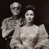 Director Mitchell Leisen and Shirley Temple on set of Shirley Temple's Storybook