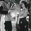 Shirley Temple backstage with John Raitt for Shirley Temple's Storybook Rumpelstiltskin episode, February 1958