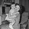 Daughter Linda Susan and Shirley Temple at home on Rockingham Drive, 1949