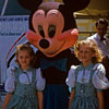 Minnie Mouse and Guests in Tomorrowland near Rocket to the Moon April 1960