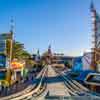 View of Tomorrowland and former People Mover Track, December 2006