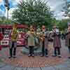 Disneyland Town musicians Square at Christmas, December 2015