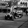 Tournament of Roses Queen (Carole Washburn) and her court, December 19, 1960 at Disneyland Town Square