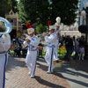 Disneyland Town Square flag lowering ceremony April 2011