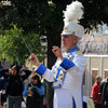 Disneyland Town Square flag lowering ceremony April 2011