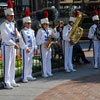 Disneyland Town Square flag lowering ceremony April 2011